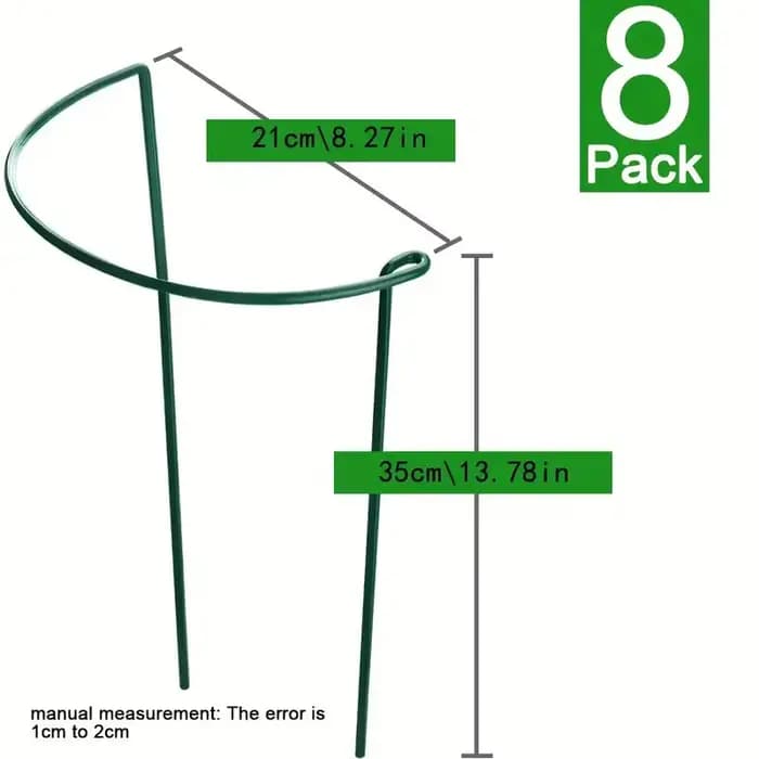 Piquets de Support pour Plantes de Jardin, Cages et Supports de Pivoine d'Nik, Plante Verte, Bordure
