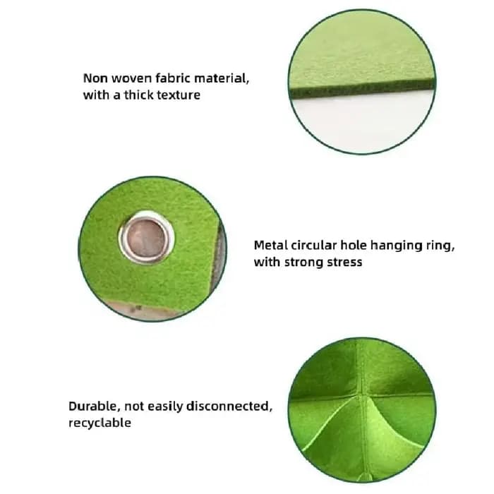 Sac de croissance de plantes, jardinière murale verticale en feutre, support de plantes de jardin su