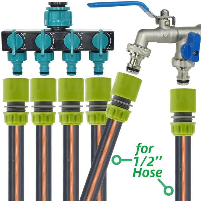 Sprycle 5 pièces 1/2 pouces tuyau d'arrosage connecteur rapide 16mm raccord de tuyau adaptateur de r