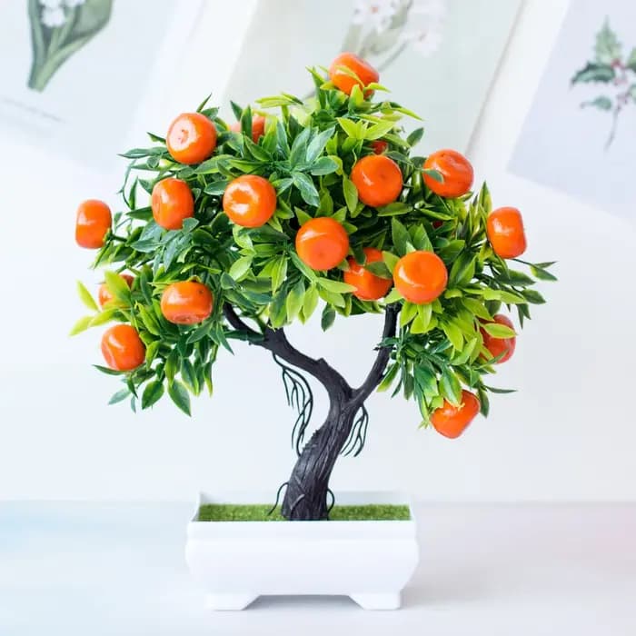 Bonsaï Élen plastique, 275 quat, petit arbre fruitier, plante en pot, décoration d'intérieur