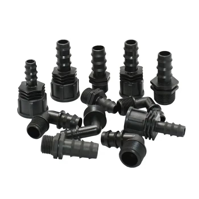Connecteur de tuyau en PE 16/20/25mm, 2 pièces, pour filetage 1/2 3/4 1 pouce, raccord de barbecue e