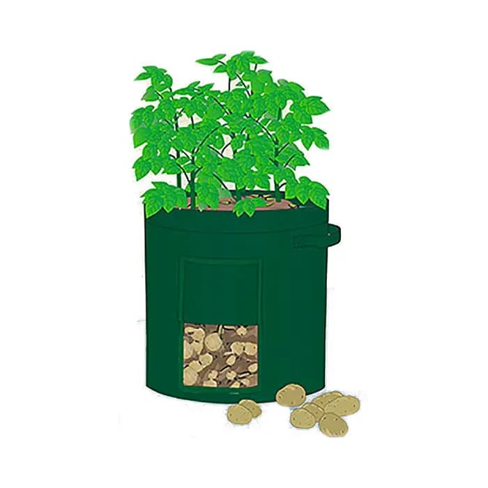 10 Gal. Sac de culture en matériau PE, bac à plantes avec rabat d'accès pour la récolte