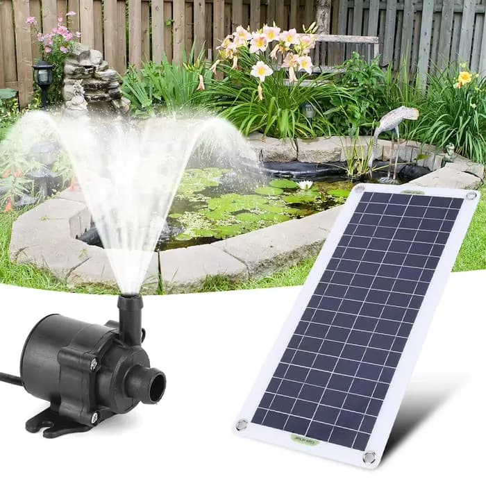 Ensemble de pompe à eau solaire sans balais, 30W, 800L/H, DC 18V, faible bruit, pour jardin, piscine