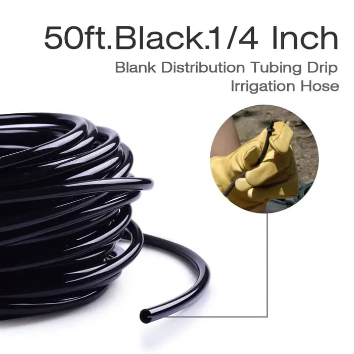 50FT 1/4 pouces tube d'irrigation goutte à goutte tube de Distribution vierge ligne de Tube d'arrosa