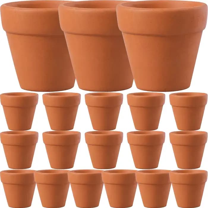 Petit Pot de Fleur en Argile pour Décoration d'Extérieur, 20 Pièces, Grande Taille, Céramique, Mini 