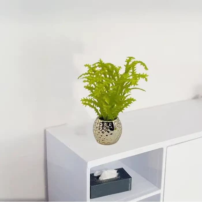 Mini plantes en pot pour maison de poupée 1:12, plantes vertes, modèle de simulation, décor de scène