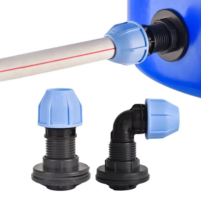 Adaptateur de connecteur de Tube PE, raccord de baril de pluie, diamètre extérieur 20/25/32mm, pour 