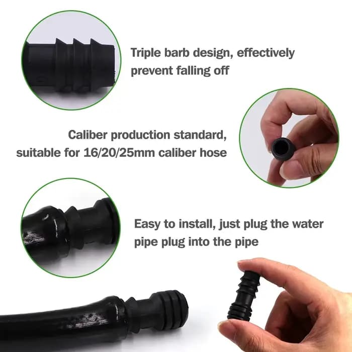 Bouchons de capuchon barbelé pour tuyau d'arrosage, système de micro d'argile, connecteur de tuyau d