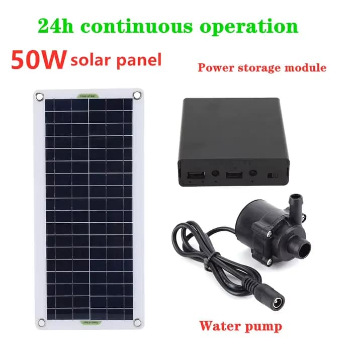 Ensemble de pompe à eau solaire sans balais, 30W, 800L/H, DC 18V, faible bruit, pour jardin, piscine
