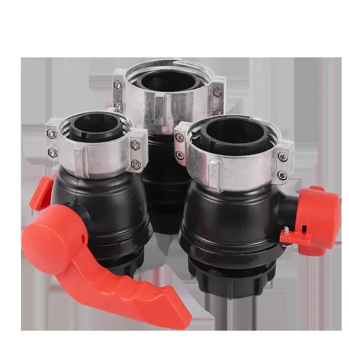 Vanne à bille à filetage grossier 62/75/ 80mm, adaptateur de beurre de réservoir IBC, Valve de décha