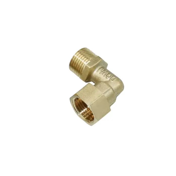 Connexion coudée en laiton 1/2 ", connecteur de tuyau d'eau fileté en métal et cuivre à 90 degrés, a
