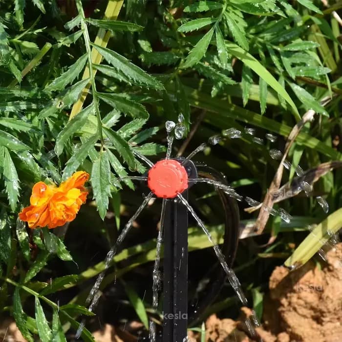 Connecteur barbelé d'eau de jardin, goutteur d'irrigation goutte-à-goutte, arroseur 1/4 ''4/7mm, rac