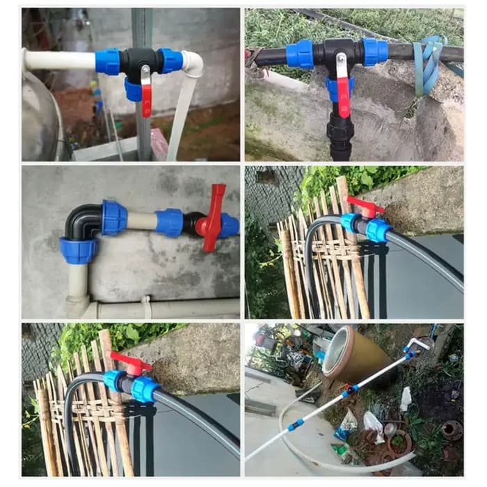 Séparateur d'eau du robinet en PVC PE, 20/25/32/40/50mm, connecteur de Valve en plastique, tuyau d'i