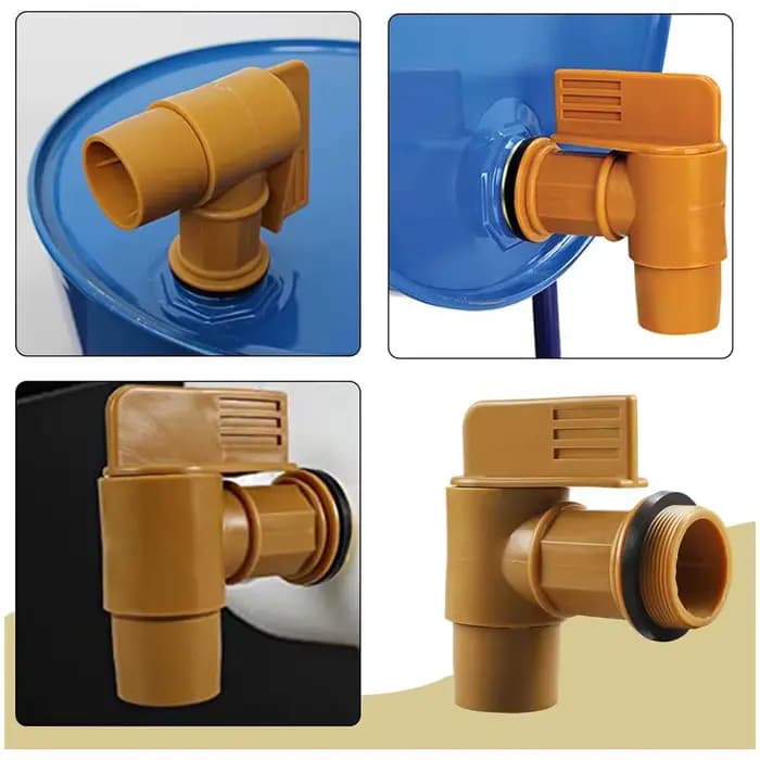 MUGLIO-Robinet de baril en plastique avec joint EPDM, robinet de baril de rechange blanc, tambour de