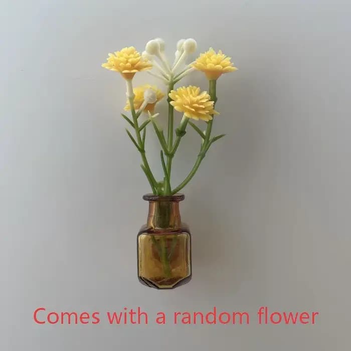 Mini-vases magnétiques pour réfrigérateur, petits vases en verre magnétiques pour fleurs, accessoire