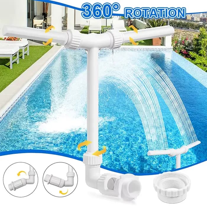 Fontaine de piscine avec lumières LED, fontaine d'arrosage pour touristes, fontaine de piscine extér
