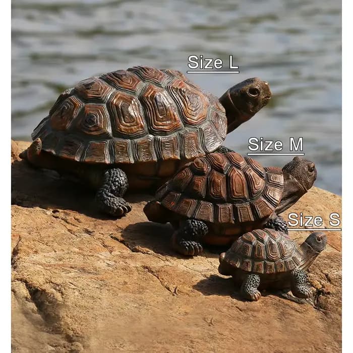 Bonsaï décoratif en résine, tortue extérieure, sécuritaires de jardin, poisson précieux, sculpture a