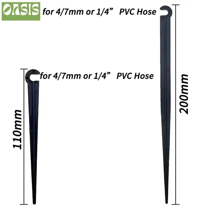 OASIS 50-1000 pièces jardin 1/4 "piquet fixe tiges Support 11cm 20cm pour l'irrigation goutte à gout