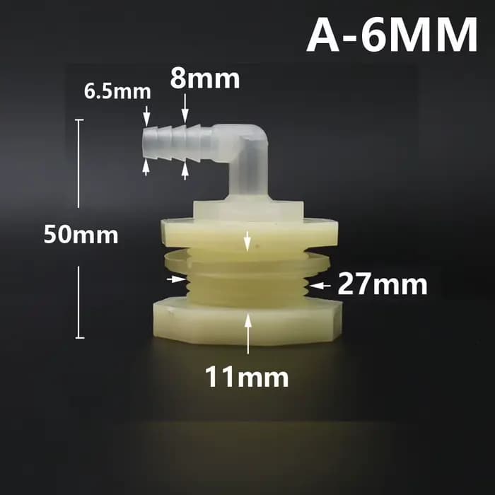 Connecteur de coude de Tube à eau, filetage mâle à 6 // 8/10/12/14/16/18/19mm, raccord de coupleur à