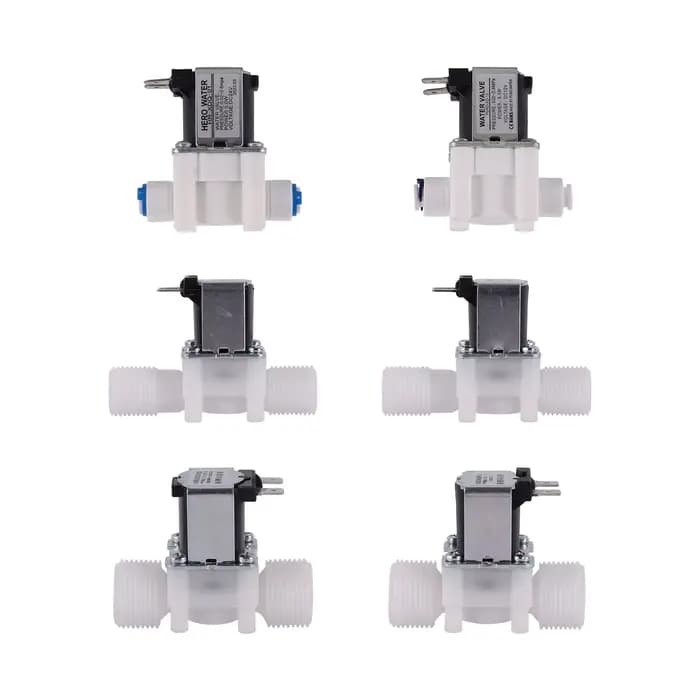DC 12V AC 220V électrovanne d'entrée électrique normalement fermée 1/2 "3/4" 1/4 "N/C électrovanne d