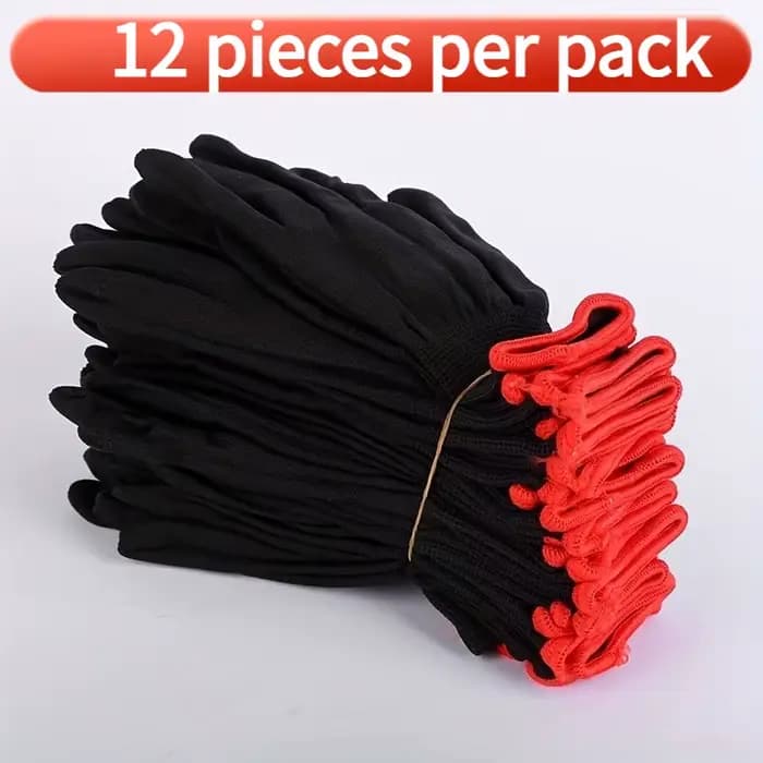 Un ensemble de gants de travail de jardin en nylon respirant, sans revêtement PU ni silicone, non im