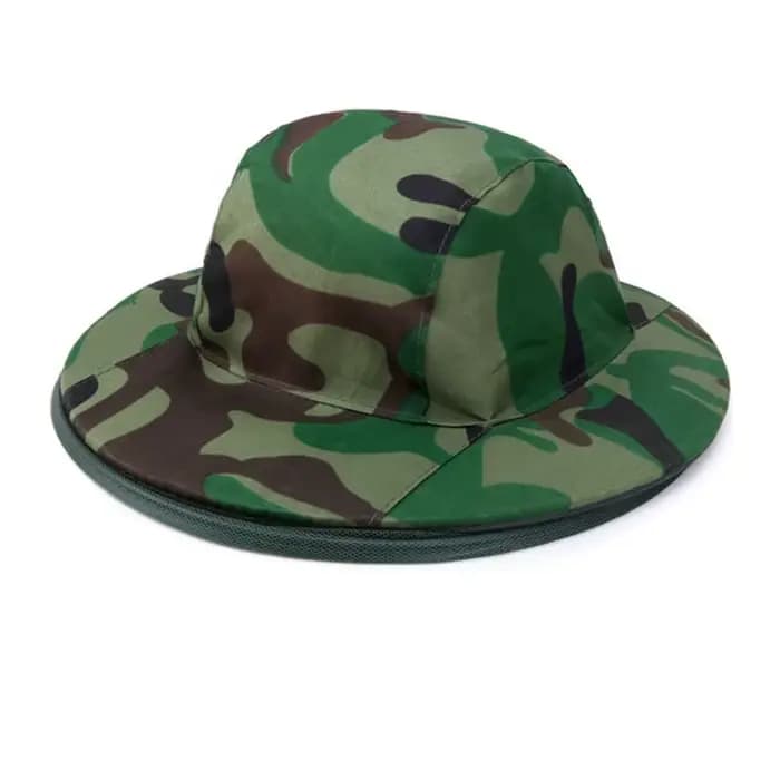 Chapeau de protection pour apiculture, Camouflage, en maille d'insecte, châle anti-moustiques, masqu