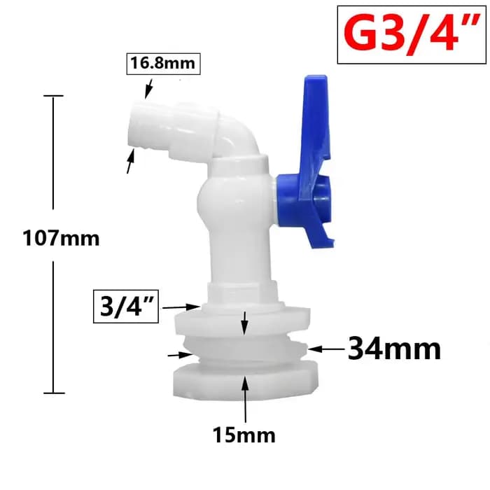 Adaptateur de robinet de réservoir IBC S60X6, robinet de jardin à filetage grossier à connexion rapi