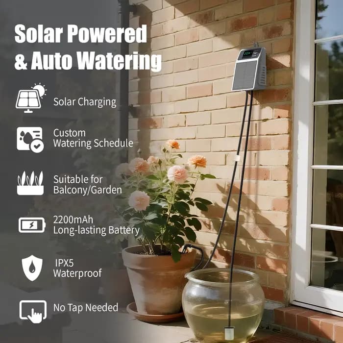 Système d'irrigation solaire amélioré, arrosage automatique des plantes, fournitures pour la maison 