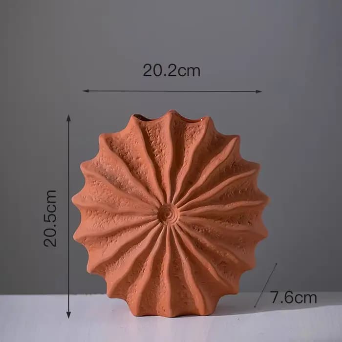 Vase en céramique minimaliste en forme de coquillage, vases floraux hydroponiques, pots de fleurs de