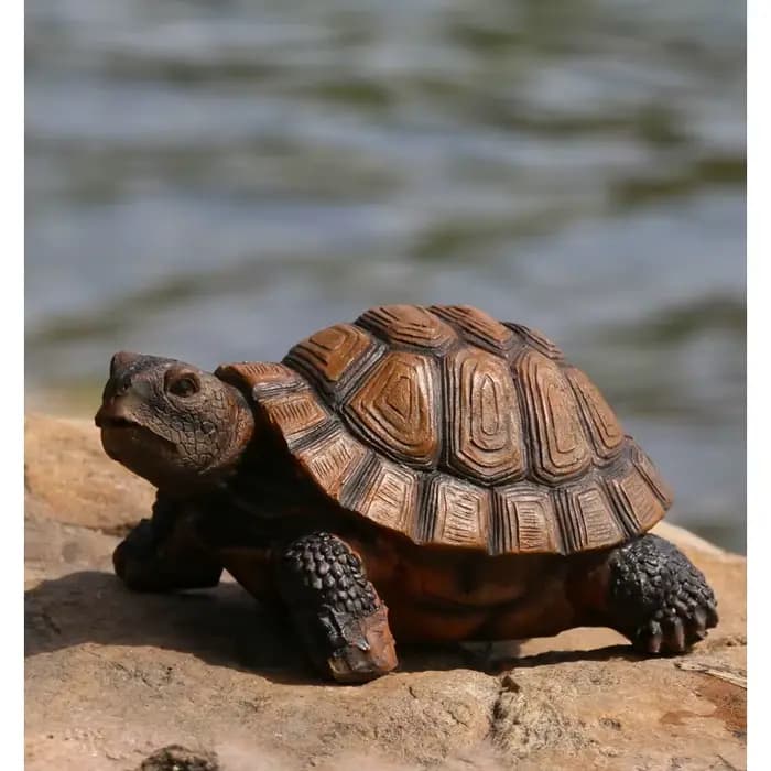 Bonsaï décoratif en résine, tortue extérieure, sécuritaires de jardin, poisson précieux, sculpture a