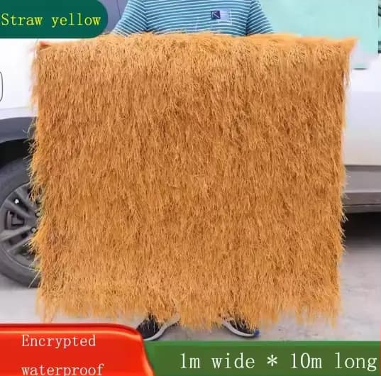 10-20 mètres chaume artificielle poilu paille toit tapis décoratif en plastique ferme pavillon chez 