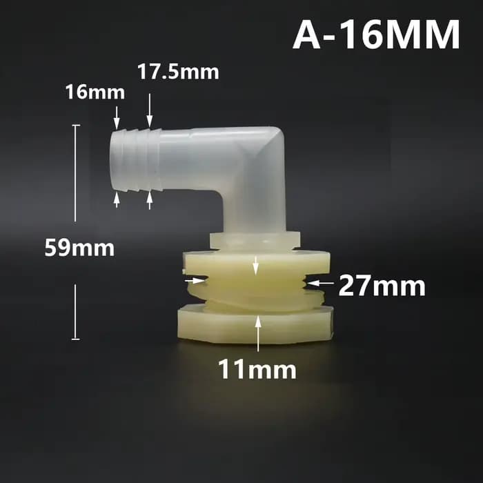 Connecteur de coude de Tube à eau, filetage mâle à 6 // 8/10/12/14/16/18/19mm, raccord de coupleur à