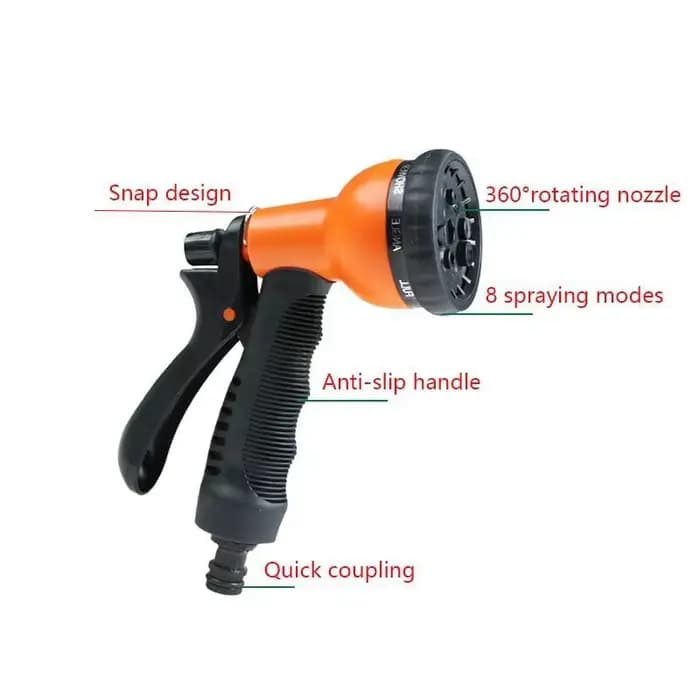 Pistolet de lavage haute pression réglable pour tuyau d'arrosage, nettoyeur de jardin, pistolet de p