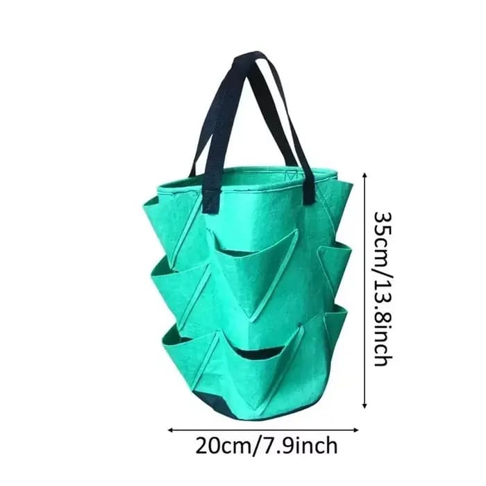 Sac de plantation de fraises en plastique, sac suspendu pour culture de plantes, fournitures de jard