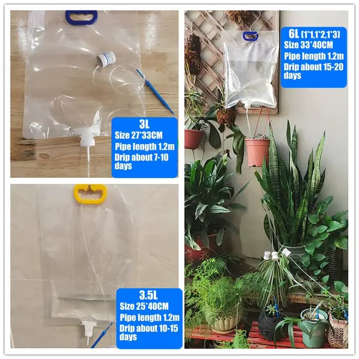 Sac d'irrigation pour plantes 3L/3.5L/5L, sac d'arrosage automatique, Pots de jardin réglables, disp
