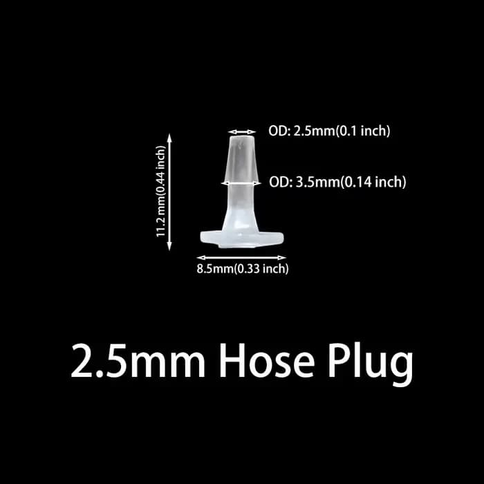 Bouchon de tuyau en plastique, 5 pièces, inverseur d'eau, bouchon de tuyau d'arrêt de débit, tube en