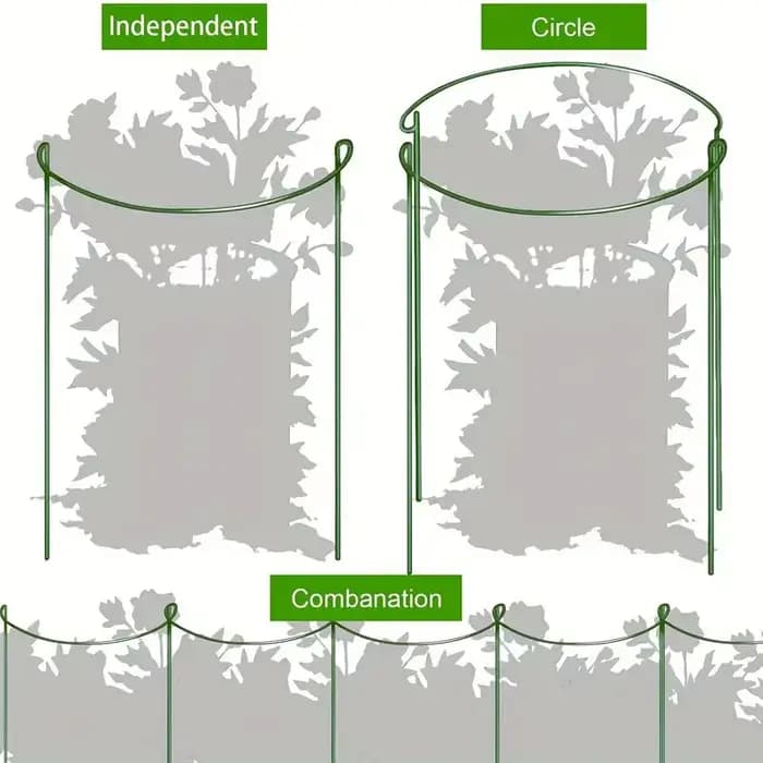 Piquets de Support pour Plantes de Jardin, Cages et Supports de Pivoine d'Nik, Plante Verte, Bordure