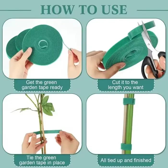 Bande de Support pour plantes en Nylon, attache de câble de fixation auto-adhésive pour plantes de j