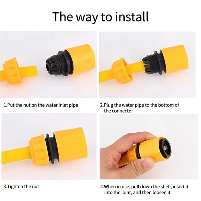Robinet de jardin avec connecteur rapide de tuyau, adaptateur d'irrigation goutte à goutte, joint de