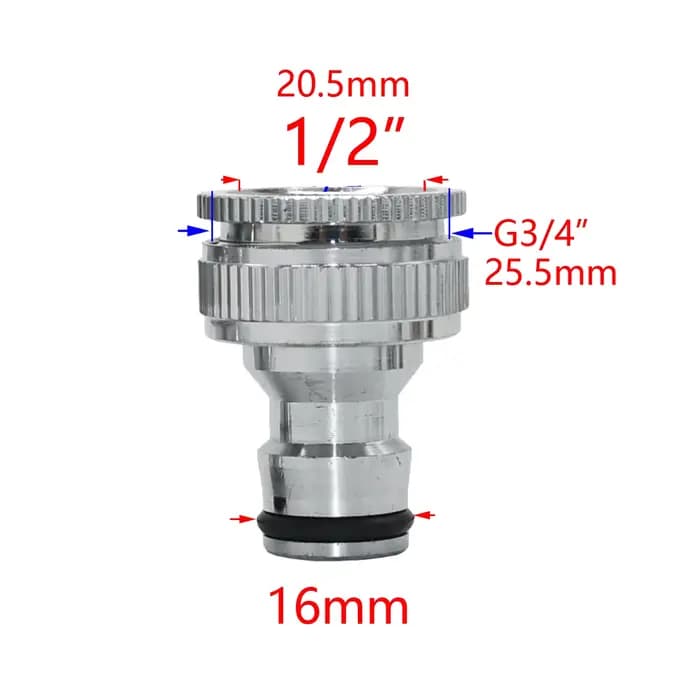 Connecteur rapide à filetage 1/2 3/4 5/8 1 ", adaptateur d'arrosage de jardin en laiton, tuyau en cu