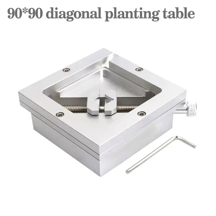 Table de plantation de boules argentées de 90mm, support de modèle en maille d'acier BGA, fixation F