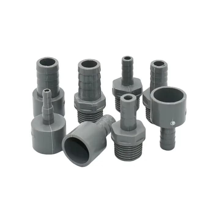 Connecteur de tuyau d'arrosage en PVC, ID 20mm, filetage 1/2 à 8mm, 10mm, 12mm, 16mm, raccord de cou