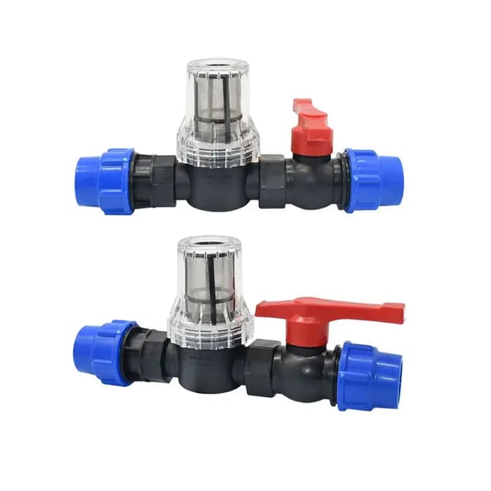 Tube PE 25mm 32mm, connecteur rapide, filtre de robinet, Valve d'eau, raccord de tuyau en plastique,