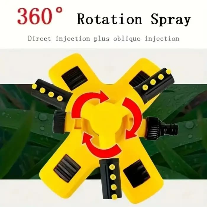 Ensemble de tuyaux d'eau rotatifs automatiques à 360 degrés, arroseur de pelouse de jardin, cour, co