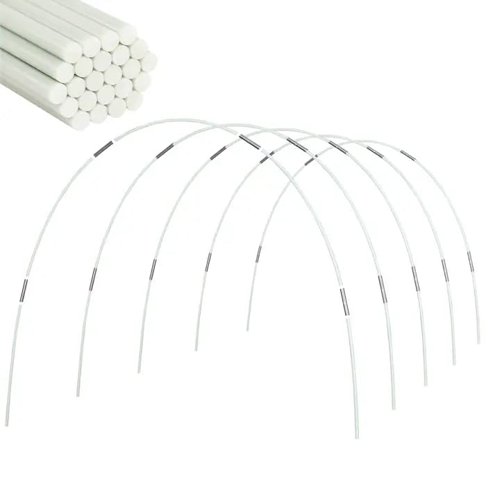 Cerceaux de serre de jardin 25/50 pièces, cadre de Support en fibre de verre sans rouille pour Suppo
