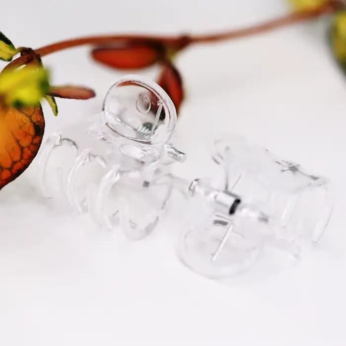 20-1000 pièces transparent 6 griffes orchidée Clips en plastique papillon fleurs Support clair fixat