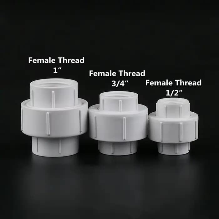 Connecteur Union en PVC à Double filetage femelle 1/2 "3/4" 1 ", Joint détachable pour aquarium, rac