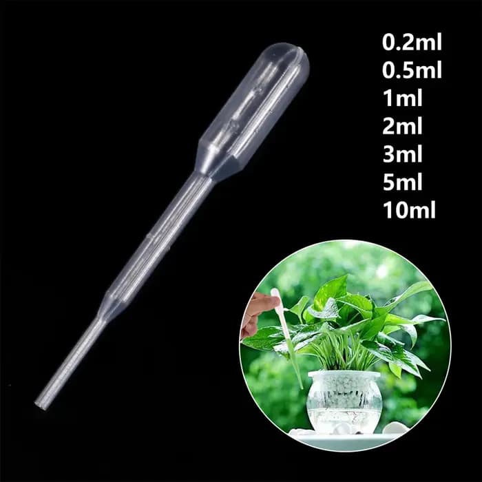 Pipette en plastique pour plantation de jardin, récipient gradué jetable de 0.2/0.5/1/2/3/5 /10ML, c