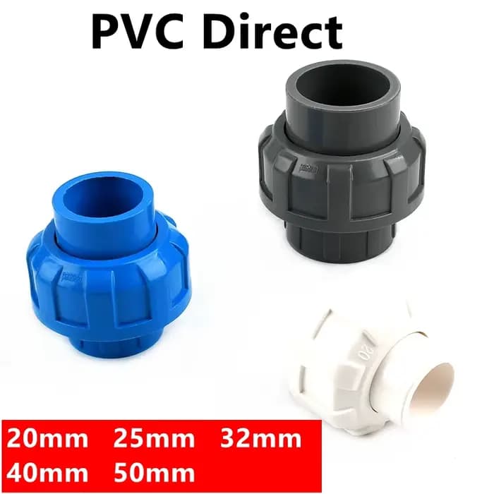 1 pièces 20 ~ 50mm nouveau modèle PVC tuyau Union connecteur raccords de tuyaux d'irrigation Aquariu