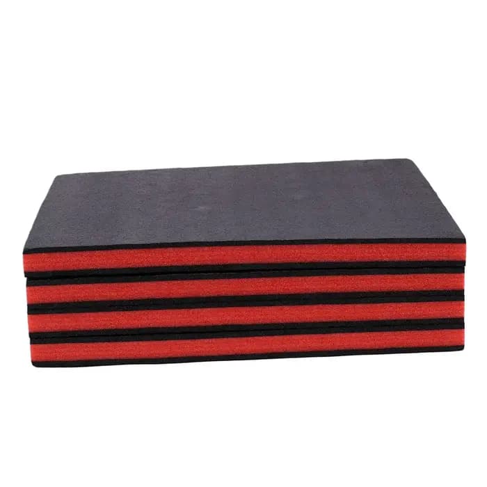 4 inserts en mousse pour boîte à outils, 19,69x15,75x1,38 pouces, feuille de mousse en polyéthylène 